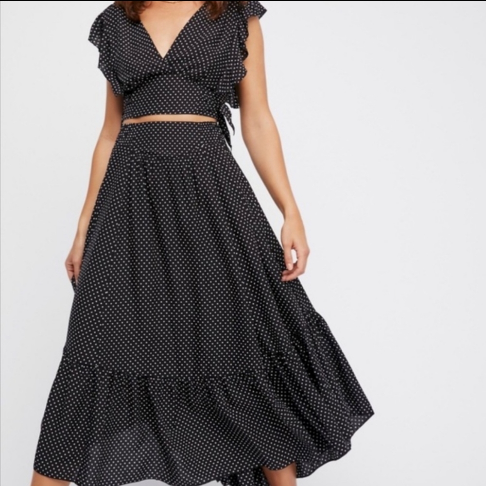Free People Small Pretty Daze Black+White 2 Piece - Picture 1 of 8